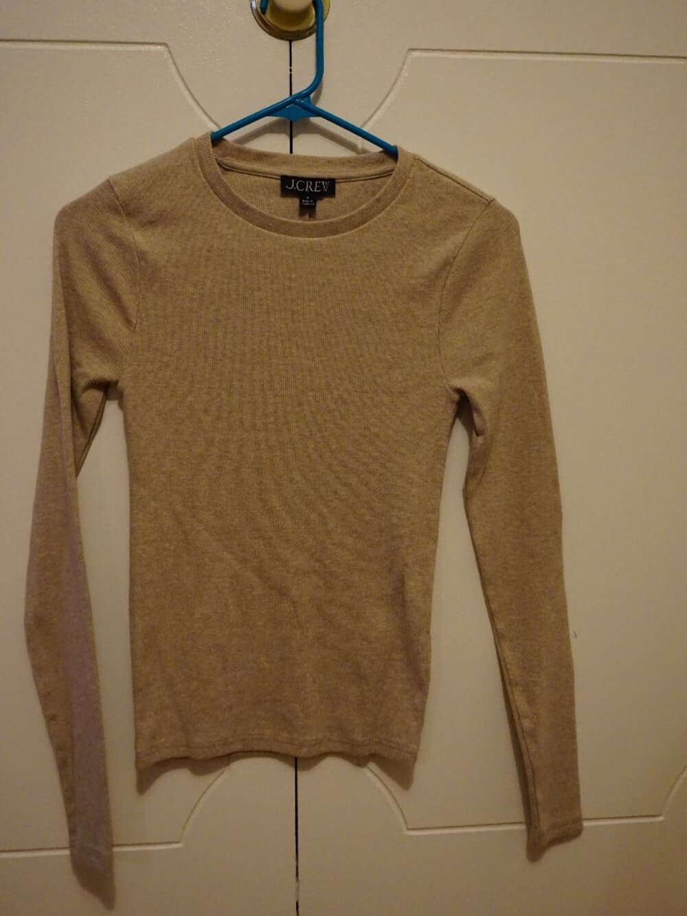 J. Crew Long Sleeve Cream Tee